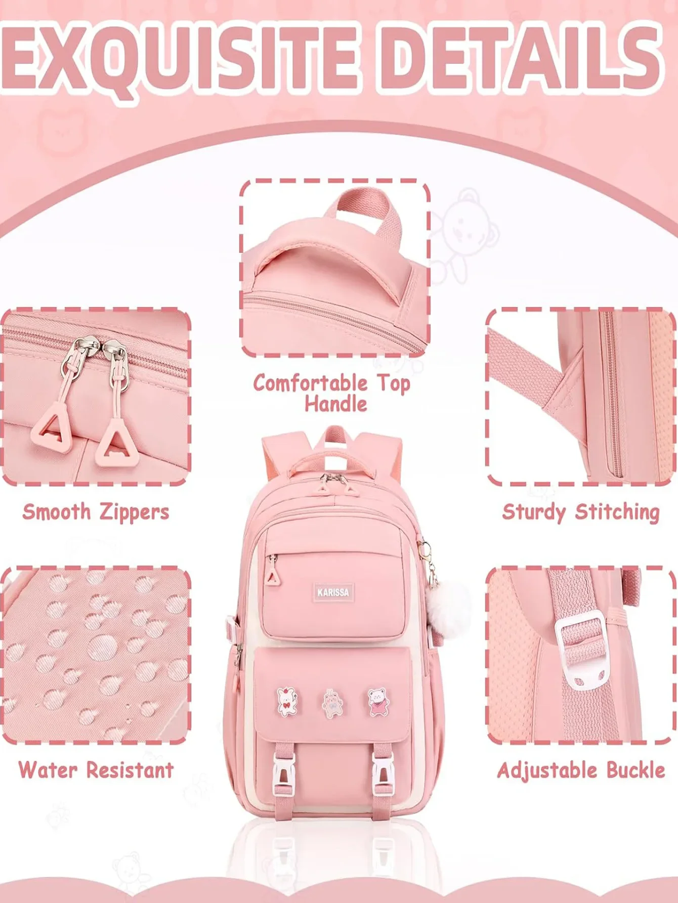 Mochila escolar para niño y niña, morral escolar para adolescentes, mujeres y niños