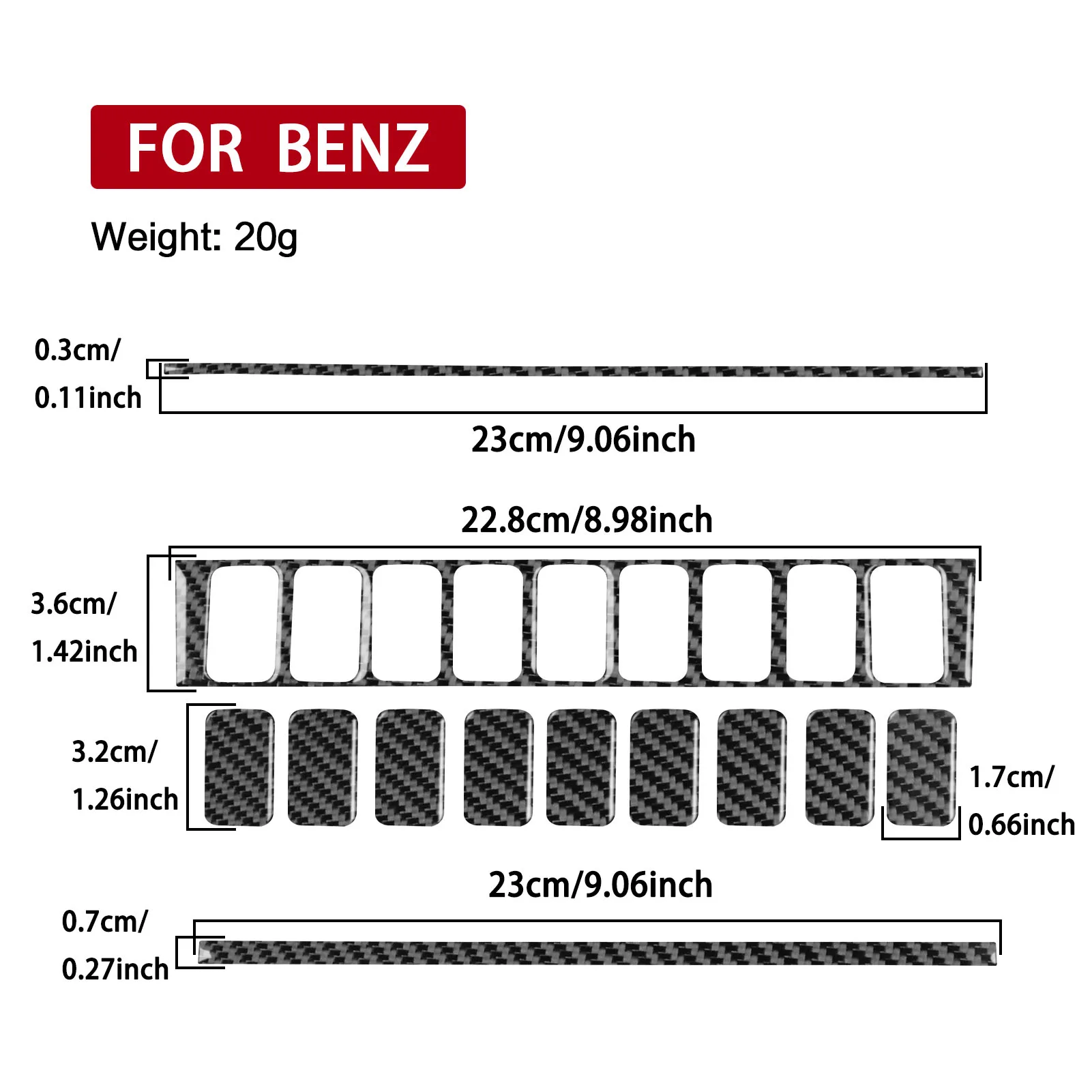 For Mercedes-Benz E-Class W124 1985-1996 Carbon Fiber Center Emergency Light Control Panel Car Accessories Decorative Stickers
