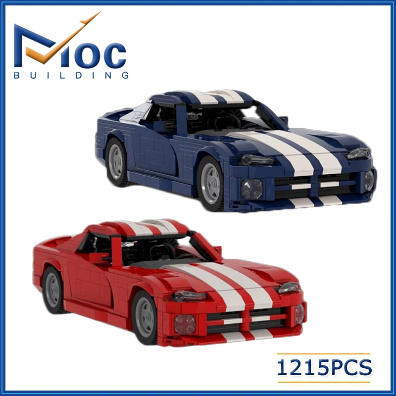 MOC Famous American Sports Car Racing Model Garage Sets Building Blocks Racers City Vehicle Technique DIY Bricks Toys Gifts