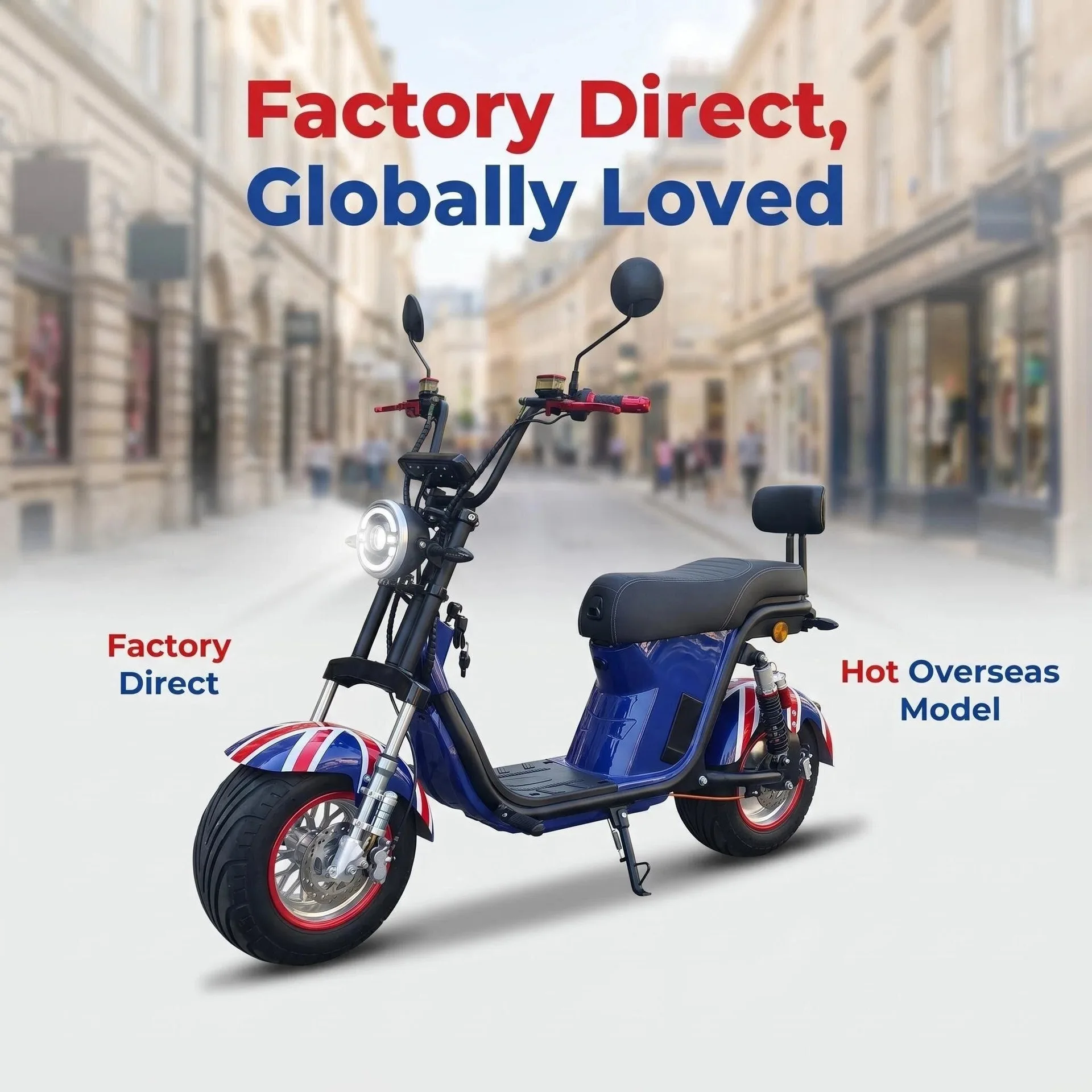 Two Wheel 2000W 60kmh Wide Tire Park Scenic Area Sightseeing  Electric Scooter  for Mountain Trail off Road Trips