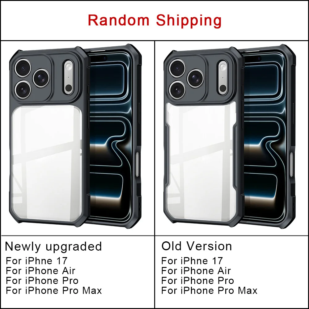 Etui Xundd do iPhone'a 17 Pro Max, etui do iPhone'a Air 17 i 17 Pro, amortyzujące wstrząsy, przezroczyste etui z akrylu i TPU z magnetycznym pierścieniem. — zdjęcie produktu 6