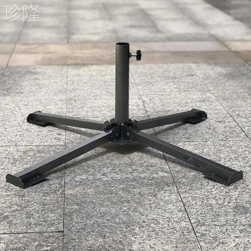 

Основание для уличного зонта от солнца, четырехногая железная рама, фиксированная опора для солнечного зонта, перекрестная опорная стойка для уличной торговли