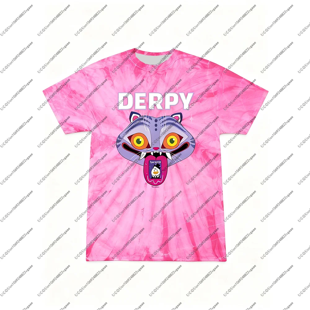 أنيمي تأثيري البلوز عادية تي شيرت Y2k المحملة هدية الكبار فتاة صبي النساء الاطفال KPop شيطان الصيادين Derpy النمر #6