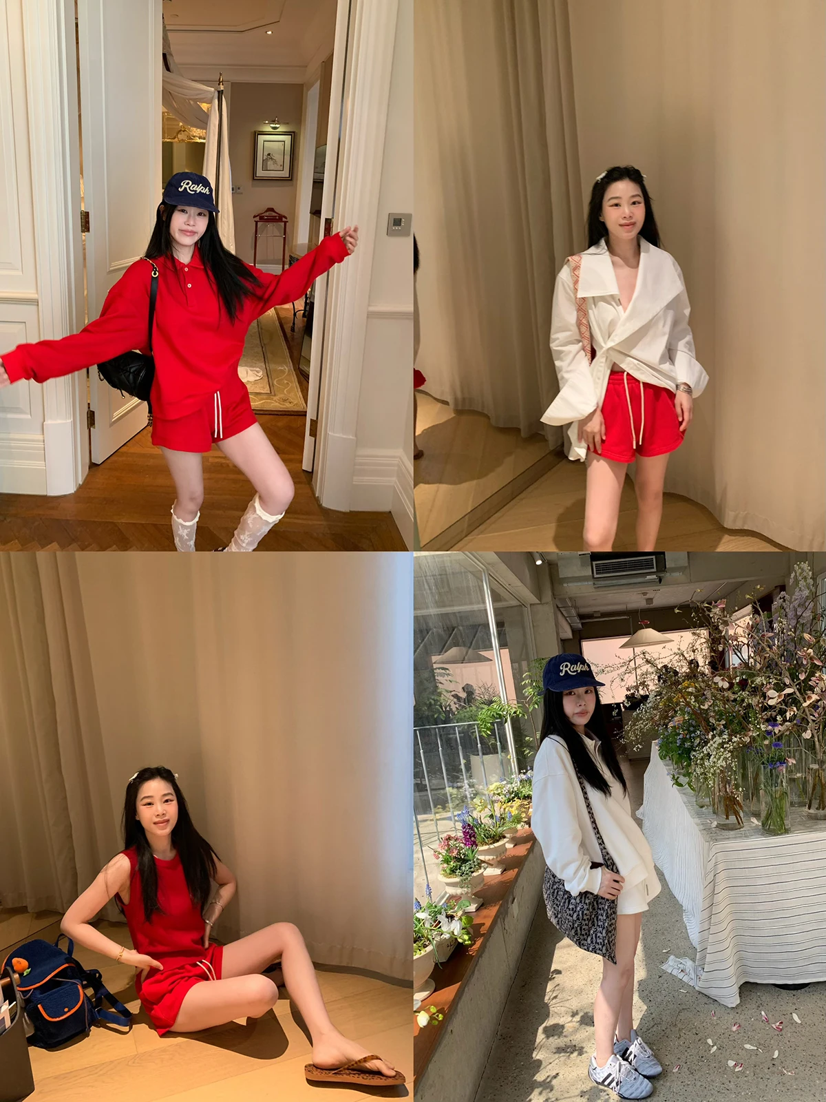 

Спортивный костюм Smalorpcore в американском стиле: повседневный комплект с воротником, приталенный женский свитшот, двухцветный, модный, для весны и лета