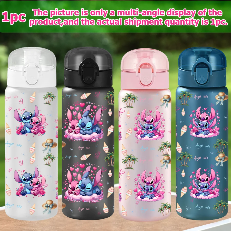 1 個ディズニーステッチティエンメイプリント 23-32 オンスマルチプラスチックウォーターボトルポータブルスポーツウォーターカップ誕生日ギフト