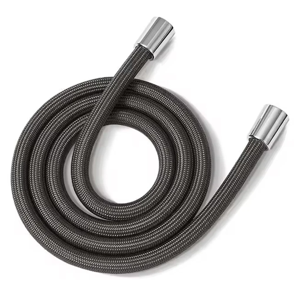 

High Quality Grey 1.5m/ 2m G1/2 Inch Flexible Shower Hose Nylon Anti Winding High Pressure Smooth Shower Extension Pipe Tube