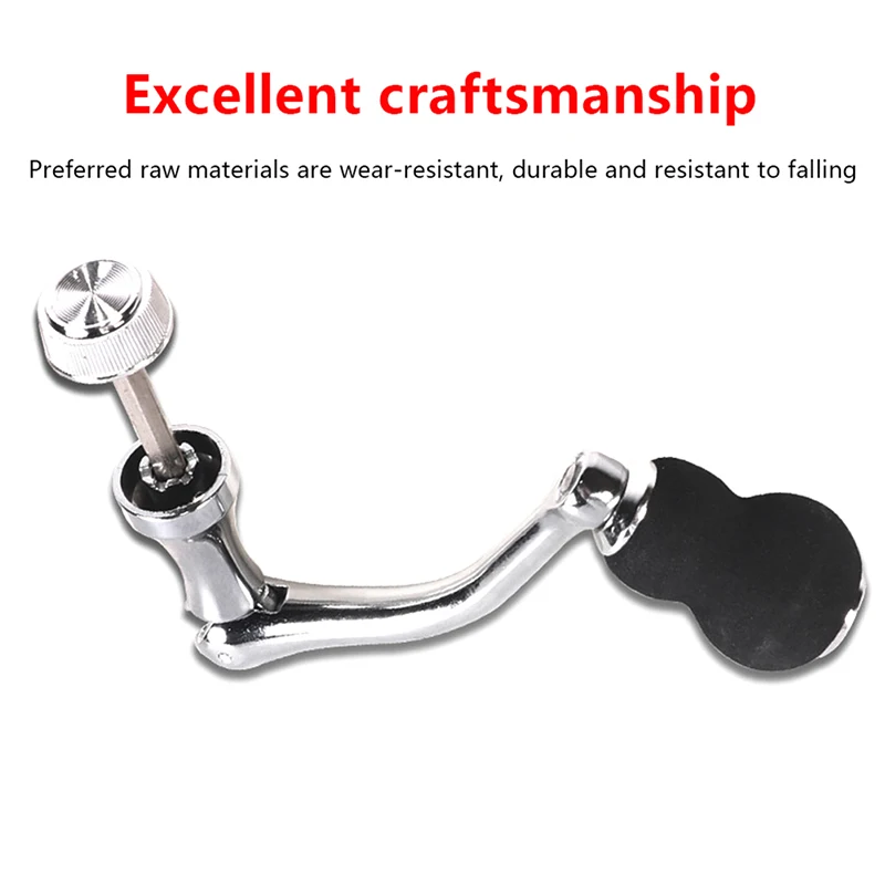 Metal Fishing Spinning Wheel Rocker Arm Modification Accessories Metal Shaker Fish Wheel Reel Handle Grips