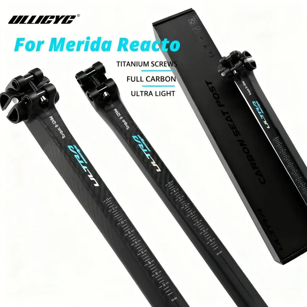 

2025 New Carbon Fiber Seatpost T1000 125g Ultra Light 260/310/360mm 7/7x9mm Clamps 120kg Load for Road Bike Merida Reacto