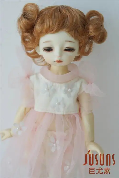 

JD325 1/8 1/6 1/4 Fairy Flower Bud Мини-кудрявый парик BJD для размеров 5-6 дюймов 6-7 дюймов 7-8 дюймов кукла Kanekalon Fiber OB11 YOSD MSD Hair