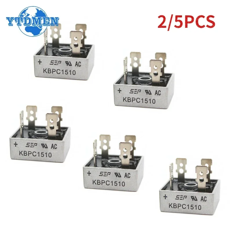 2pcs/5pcs KBPC1510 Bridge Rectifier 15A 1000V Electronic Component 1510 Bridge Rectifiers Kit