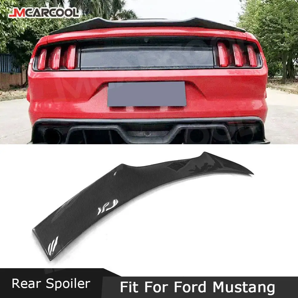 

Carbon Fiber Car Accessorise Rear Trunk Lip Spoiler FRP Unpainted Prime Boot Wing For Ford Mustang Coupe 2-door 2015 2016 2017