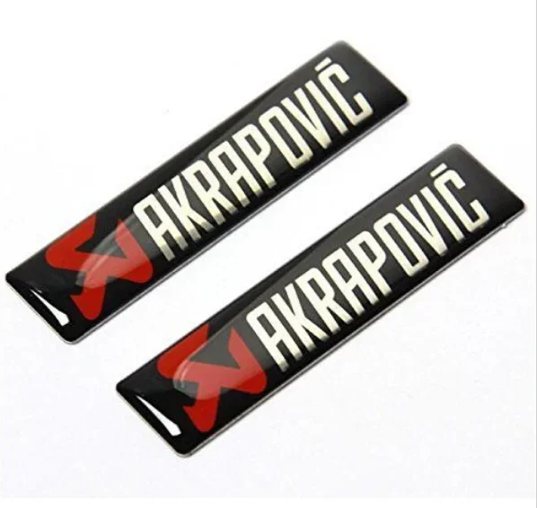 

2pcs AKRAPOVIC Exhaust Heat Resistant Foil Car Auto Emblem Badge Decal Sticker