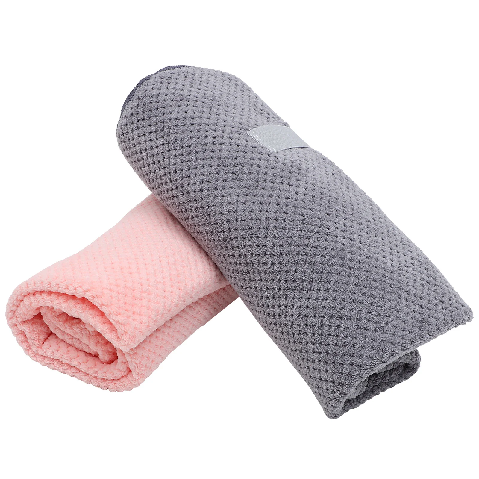

2pcs Coral Fleece Wrap Fast Drying Absorbent Head Towel For Women Wet Quick Dry Hair Wrap Travel Spas Pool Lightweight Portable