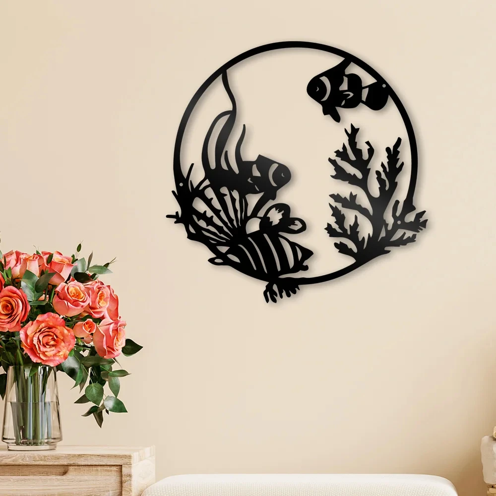 Clown Fish Seaweed Wall sticker, Suitable For bedrooms, offices, Living rooms, Removable self-adhesive Design