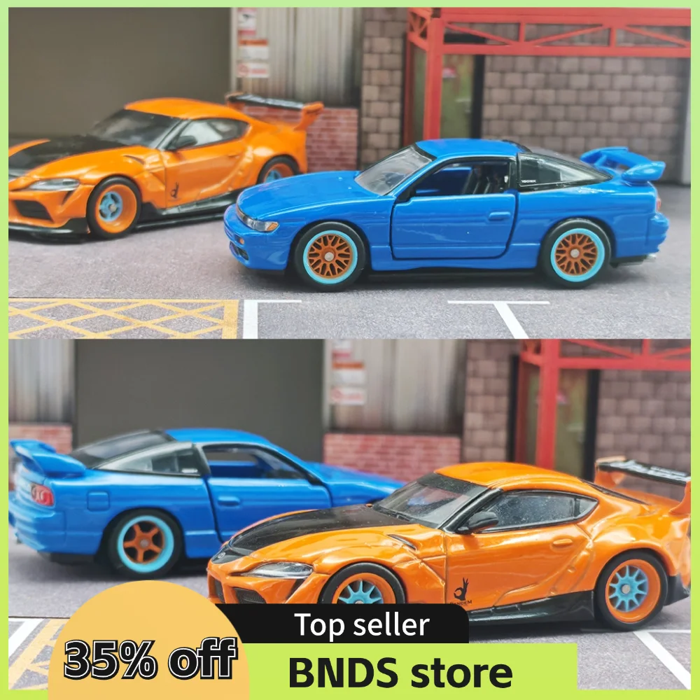 1/64 고무 타이어가 있는 휠 걸프 - 레이싱 장난감용 스케일 모델 자동차 수정 부품 1 세트