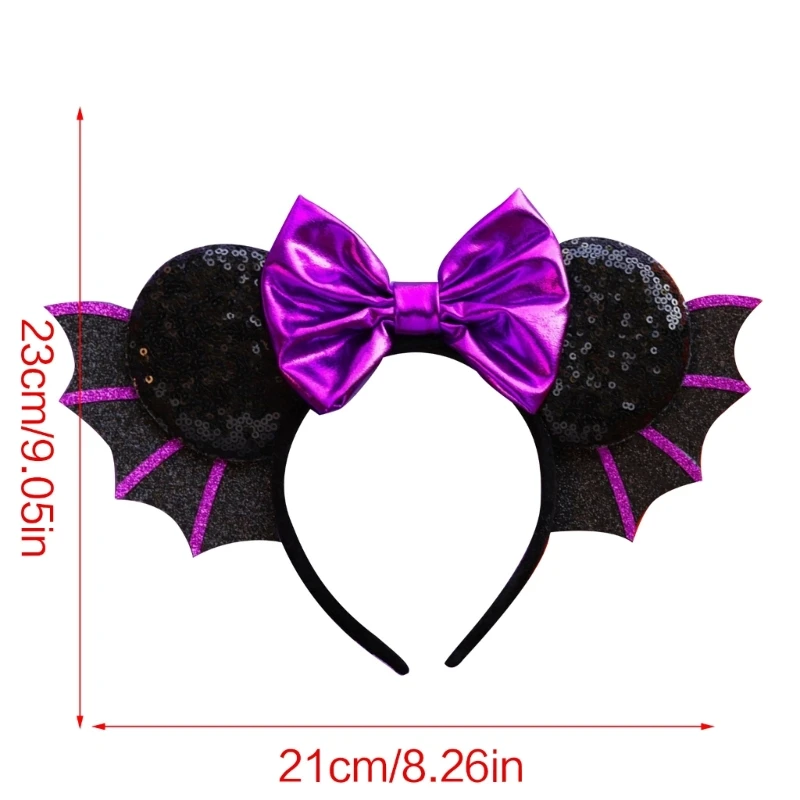 Stylish Halloween Headband Hair Band with Bat Wing Halloween Decoration Gift