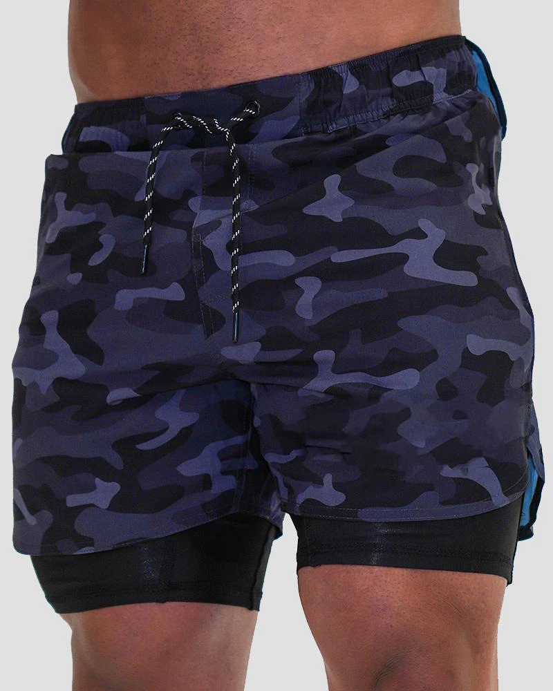 

Men 2 In 1 Sports Jogging Fitness Shorts 2021summer Running Shorts Training Quick Dry Short Mens Gym Jogging Sport Short Pants