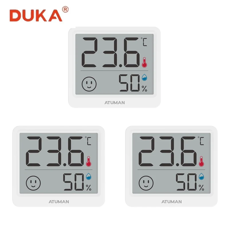 DUKA Atuman THmini 2.5 Inch LCD Electronic Digital Temperature Humidity Meter Indoor Mini Thermometer Hygrometer Weather Sensor