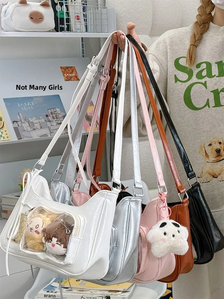 

Sweet College Sle Crossbody Bag Single oulder PU Leather Small Batch Design ain Barbecue Sna Pain Bag 0cm Doll Bag