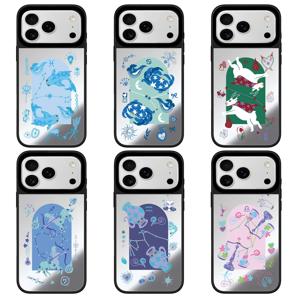 

Star Sign Mirror Surface Magnetic Phone Case Cover for IPhone 12 13 14 15 16 17 Pro Max Case
