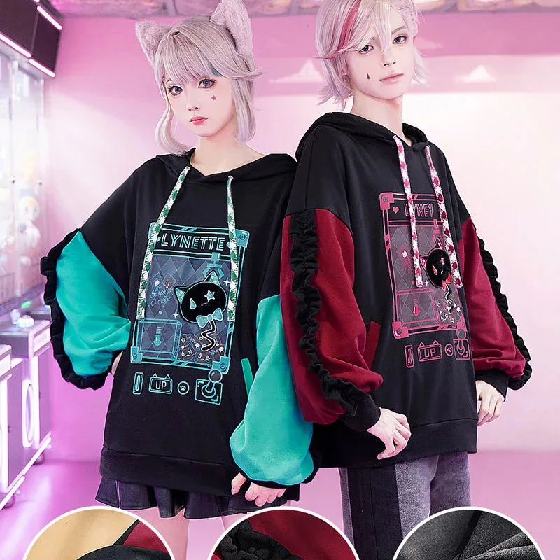 

Game Genshin Impact Lyney Lynette Cosplay Hoodie Jacket Pullover Costume Sweatshirts Loose Hoodies Casual Suit Tops Streetwear