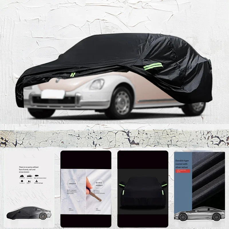 

For Ora Ballet Cat Anti-UV Sun Shade Rain Snow Resistant Black Cover Dustproof Car umbrella Full Car Cover Outdoor Protection