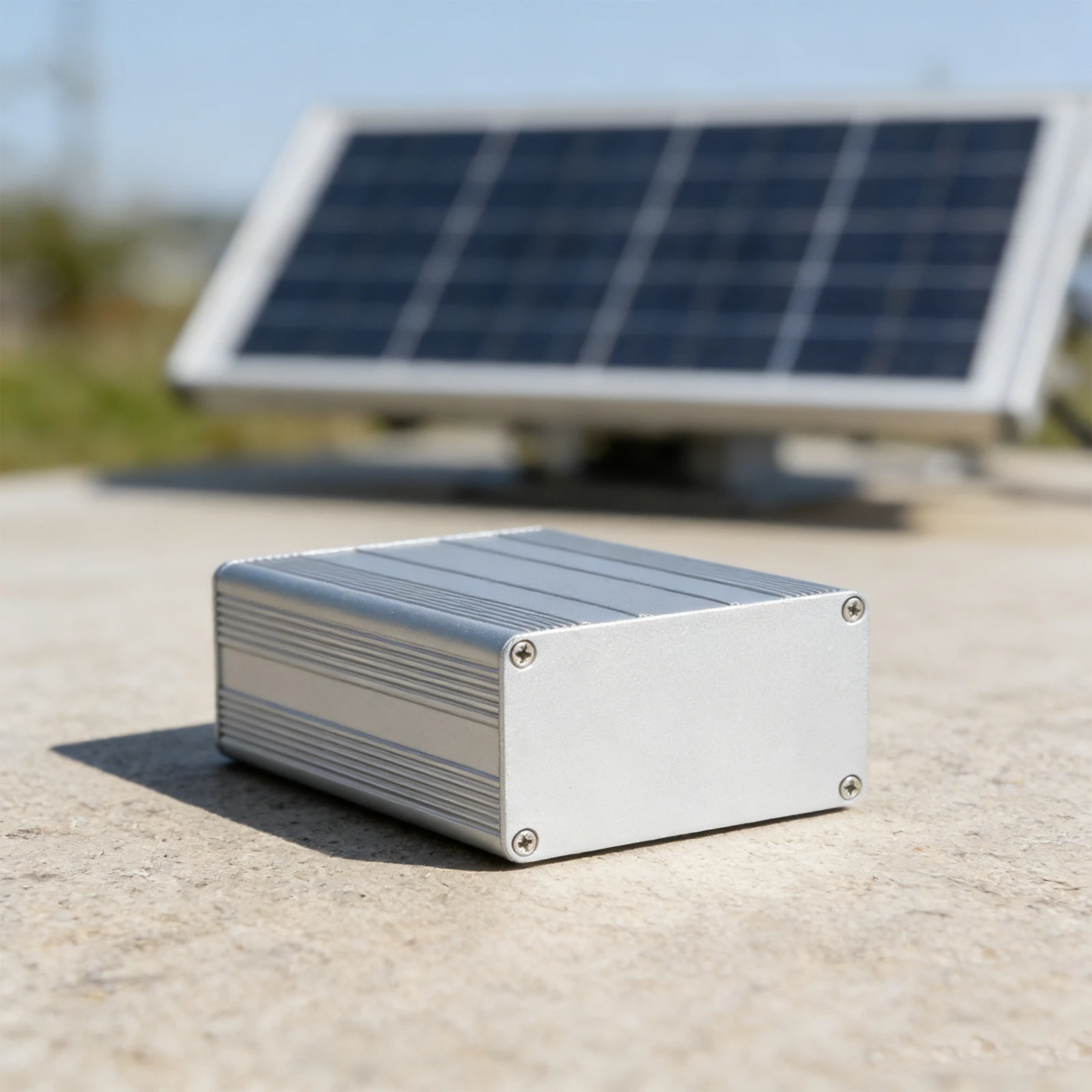 Aluminum Instrument Box Enclosure with Sliding Cover and PCB Slots Designed for Electronic Project Applications