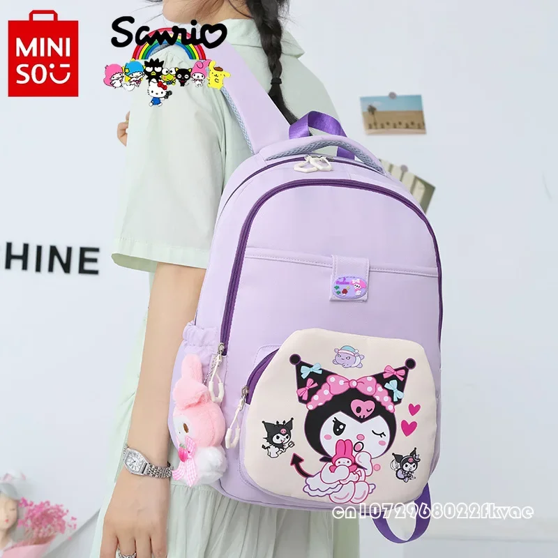 Sanrio กระเป๋าเป้นักเรียนสะพายหลังแฟชั่น, ใหม่กระเป๋าเป้สะพายหลังของของผู้หญิงที่มีคุณภาพสูงการ์ตูนกระเป๋าเป้สะพายหลังสำหรับเด็กผู้หญิงจุของได้มาก