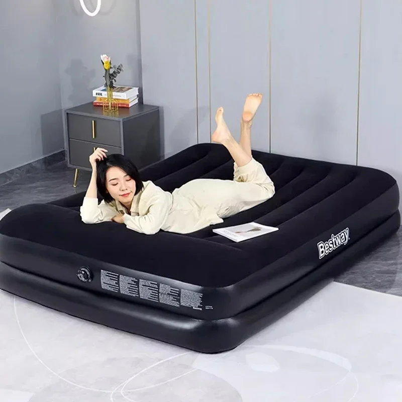 Ruimtebesparend Bed Moderne Luxe Capsule Opblaasbare Meisjes Ontwerpen Bed Tatami Veilig Kamperen Lederen Camas De Casal Tuinmeubilair