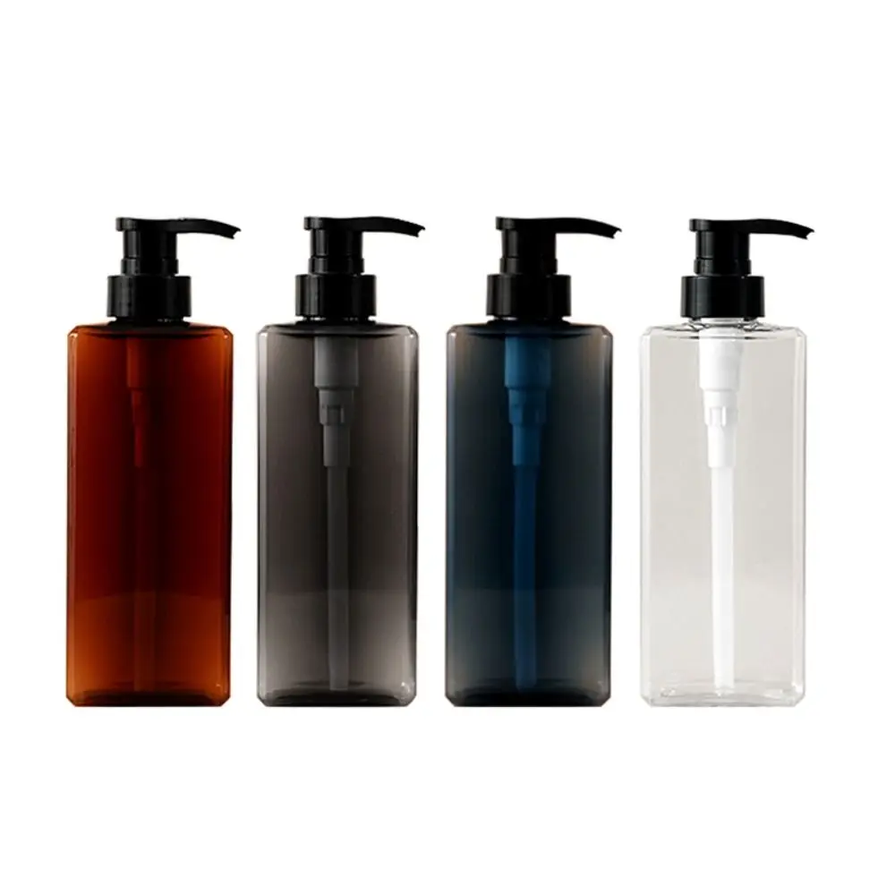 400/500ml Soap Dispensers Empty Square Design Lotion Pump Bottle Refillable Press Type Shampoo Sub-bottling Travel Shower Use