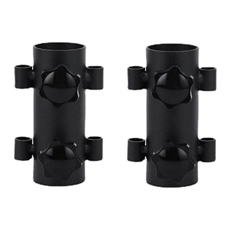 Awning Pole Fixing Tube Ground Bracket Windproof Adjustable Canopy Support Rod Fixer 2PCS