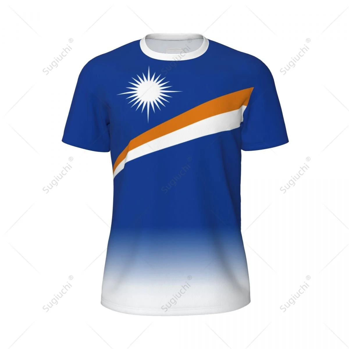 Sports Mesh T-shirt Marshall Islands Flag For Running Bike Soccer Tennis Football Fitness Tees 3D Printed Custom