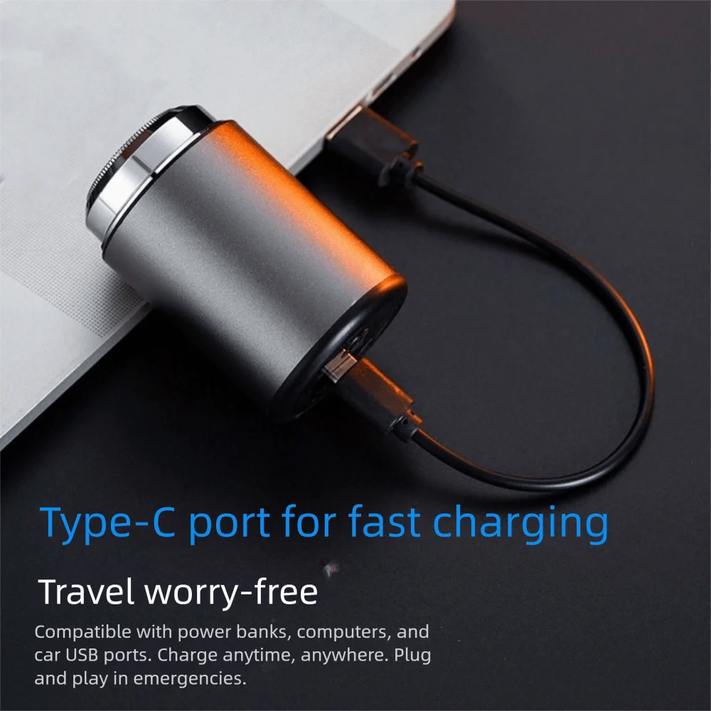 

IPX6 Водонепроницаемая электробритва Беспроводная конструкция Мощный мотор Электробритва Очищение лица Перезаряжаемая батарея Мини-бритва