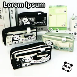 Cute Panda Pencil Case Estuches Escolares Pencil Bags Piornik School Supplies Large Capacity Trousse Pencil Pouch