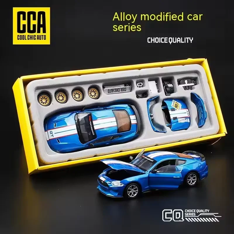 CCA 1/42 2018 Ford Mustang Gt Die-Cast Alloy Model Sports Car Modified Assembly Series Toy Car Gift Collection For Christmas