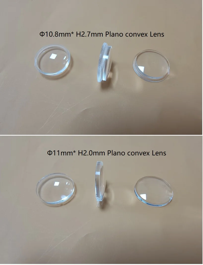 Diameter 10.8mm and 11mm Plano convex lens,Power LED optical convex lens, 1W 3W Reflector Collimator lenses