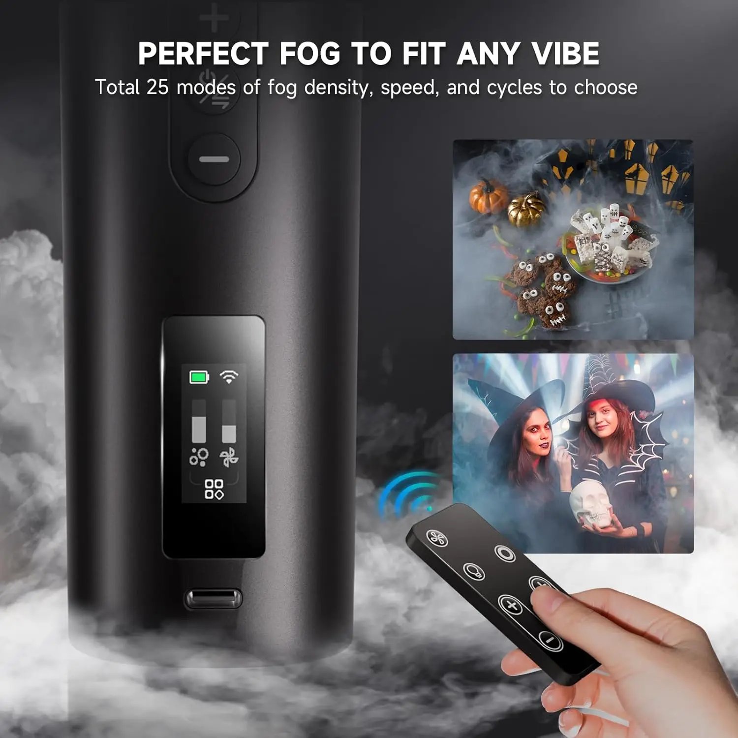 COLBOR CF5 Mini-Nebelmaschine, 40 W, tragbare Fernbedienung, Nebelmaschine für Fotografie, Nebel-Rauchmaschine für die Videoproduktion