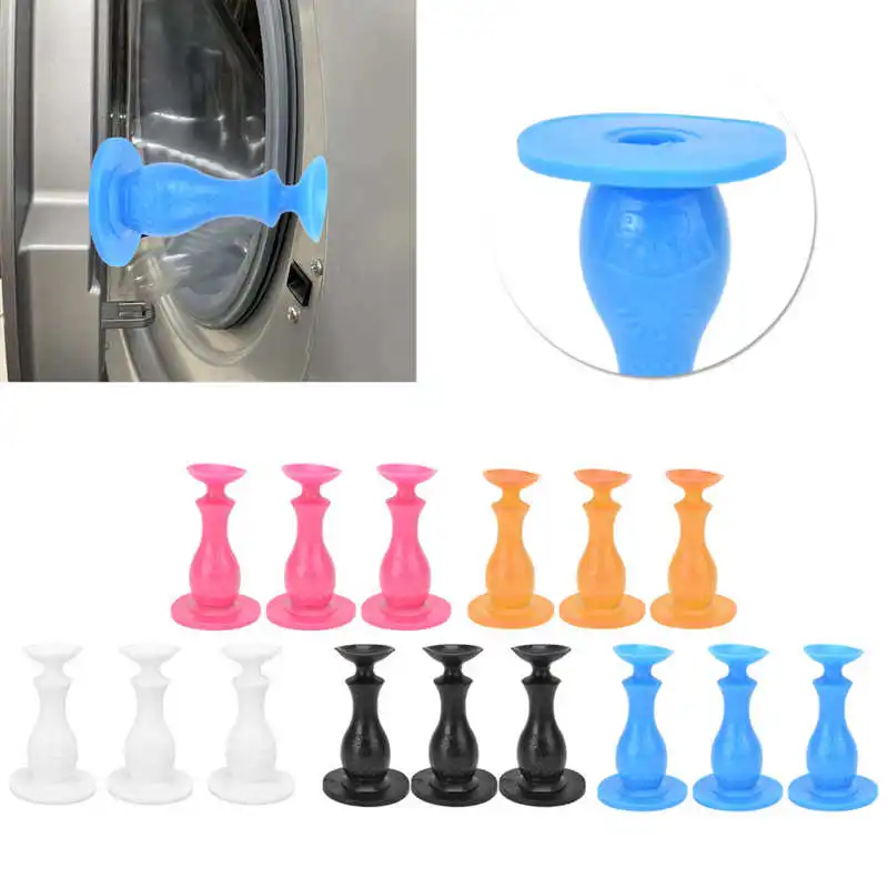 3Pcs Washer Door Stopper Front Load Washing Machine Door Holder Prop Rubber for Family Use Wash Machine Accessories