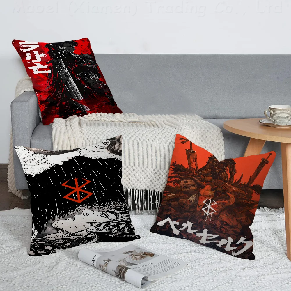 

Anime BerserkPersonalized Pillow Cover Kids Bedroom Wild Party Decor Pillowcase Kid Birthday Shower Gift