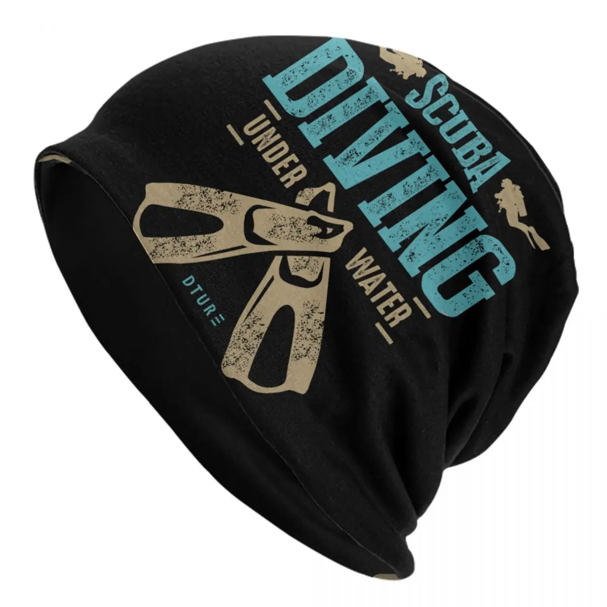 Dive Diver Scuba Diving Skullies Beanies Caps For Men Women Unisex Streetwear Winter Warm Knitted Hat Adult Bonnet Hats