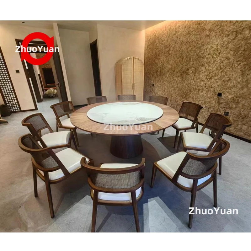 Foshan factory Rotating table Fletcher Extendable Dining Table