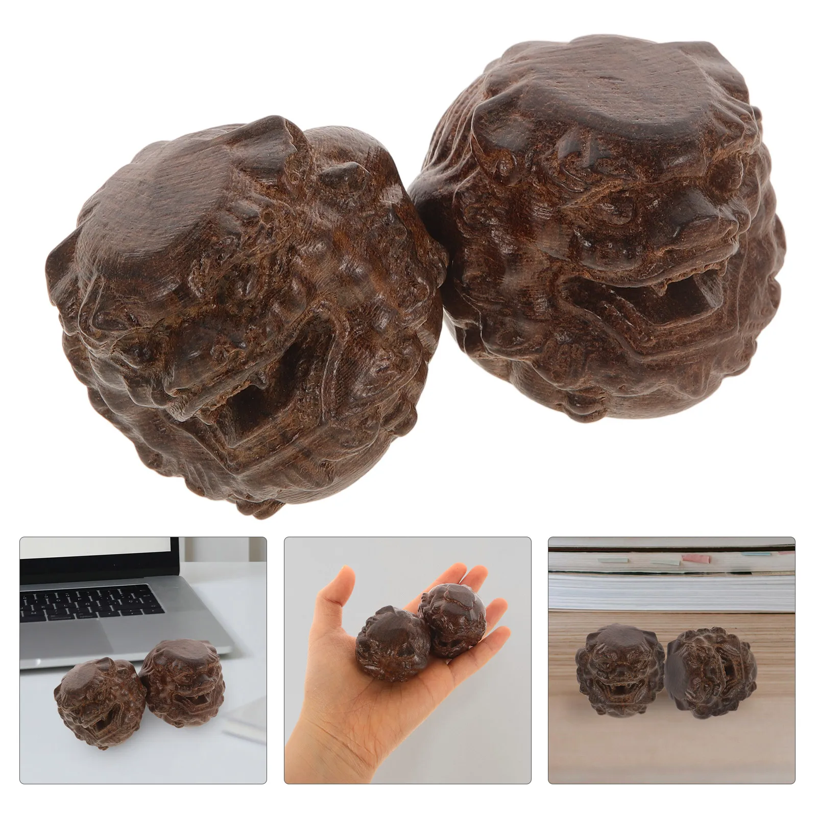 2-delige houten handbal ontspannende ballen Handig oefenmassagehulpmiddel Masseren