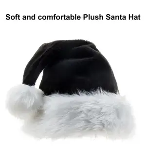 Black santa hat sales