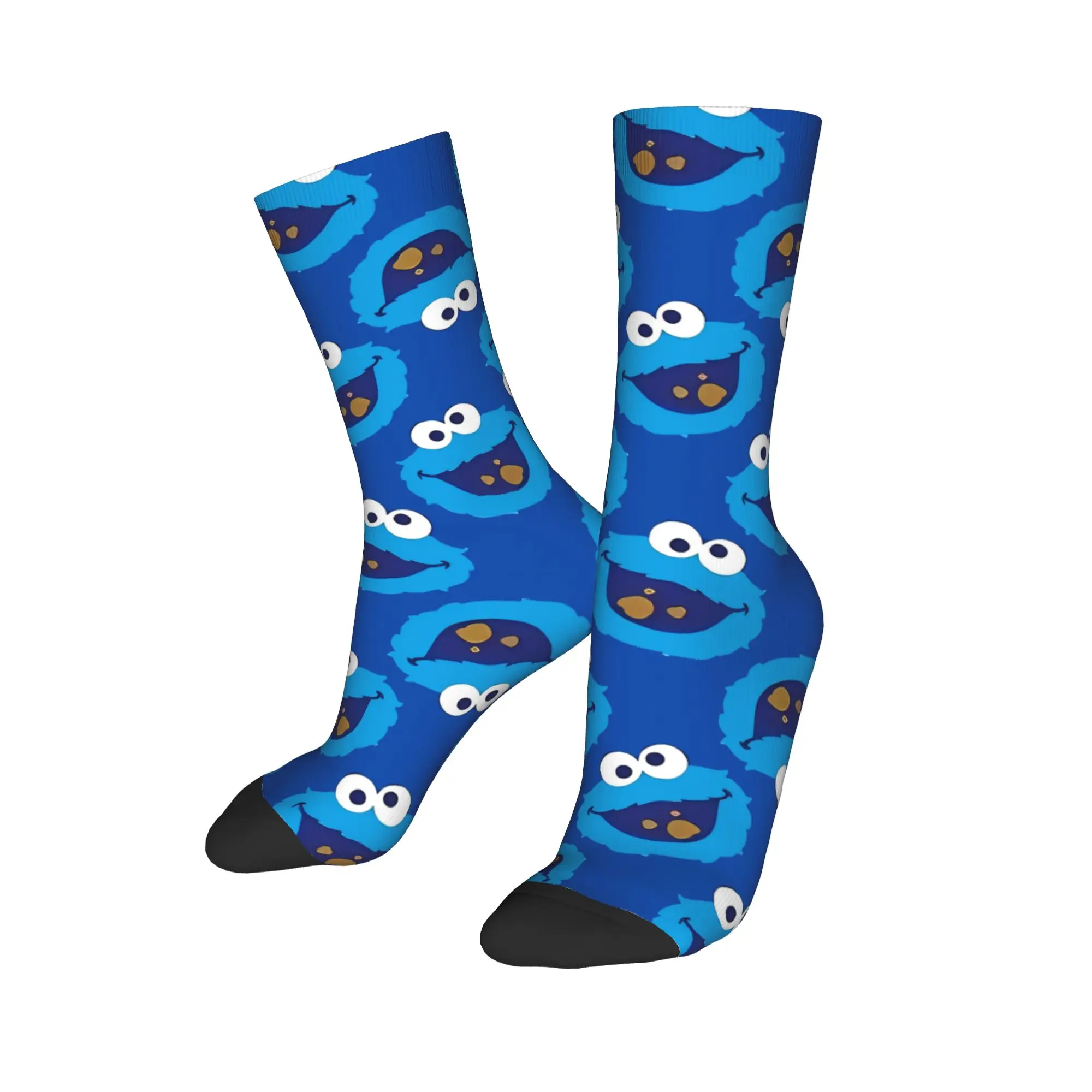 Sesames Streets Cute Cookie Monster Socks Men Women Fashion Socks Harajuku Spring Summer Autumn Winter Middle Tube Socks Gifts,