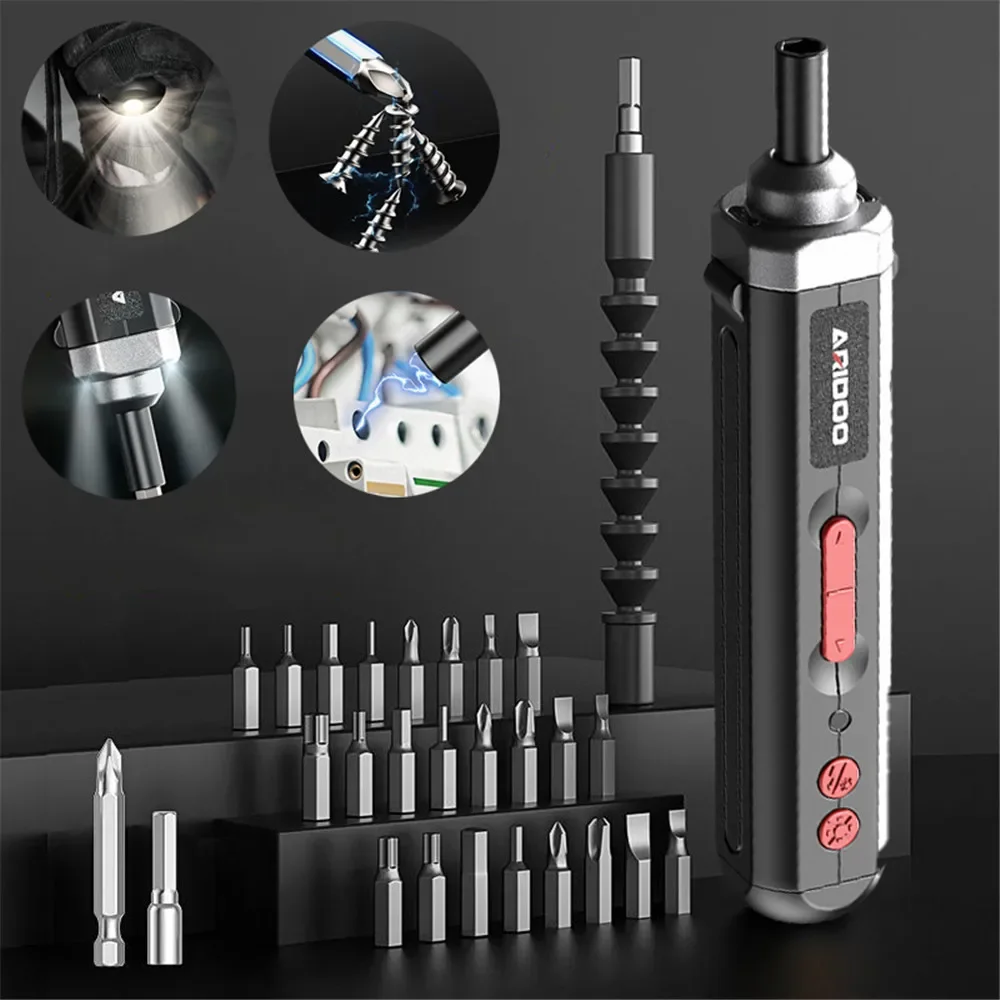 75pcs Precision Electric Screwdriver New Set Multi-function Electricity Charging Repair Power Tool Measuring Pen Flashlight Fast