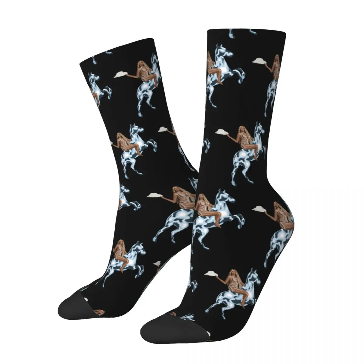 Retro Renaissance World Tour Beyonce Men's Socks Unisex Harajuku Seamless Printed Happy Crew Sock Gift