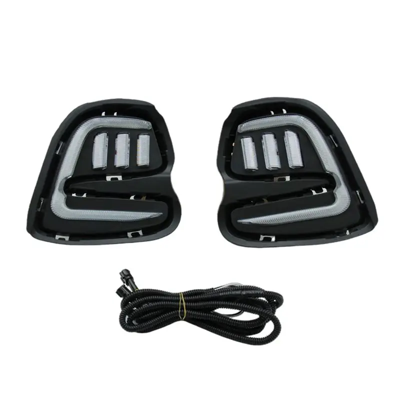 AEA6-For Cavalier 2016-2018 Daytime Running Lights Turn Signal Fog Lamp White Yellow Blue Car Accessories