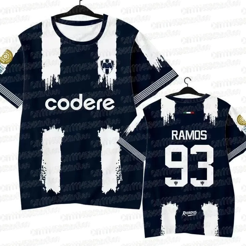 2026 Sommer Monterey BBVA Trikot Fan-Familien-T-Shirt, Atmungsaktives Schnelltrocknendes Top für Training und Sport, 3D-gedrucktes Kurzarmshirt – Detail 5