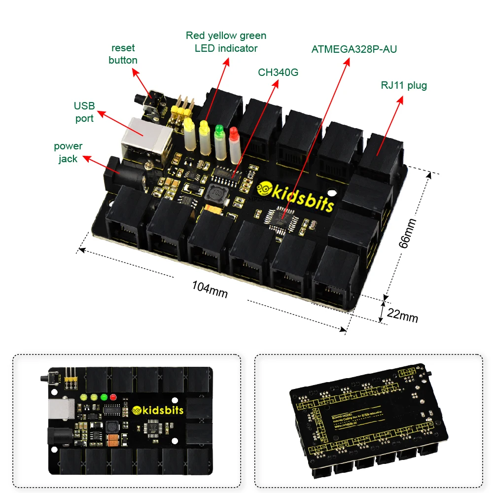 Kidsbits Building Blocks Control box Programming Control Board Controllers for Game Consoles and Toy Model Planes