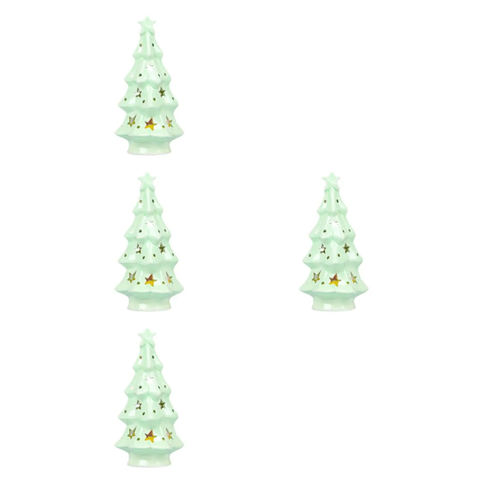 4x Christmas Lighting Sculptures DIY LED Crafts Collection Christmas Decoration for Fireplace Desktop Housewarming Gifts Balcony